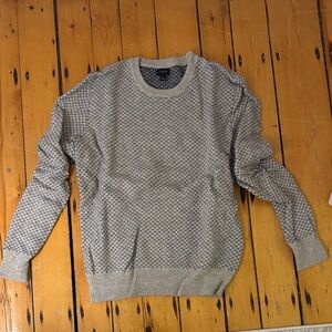 J. Crew Men's Textured Gray Crewneck Sweater